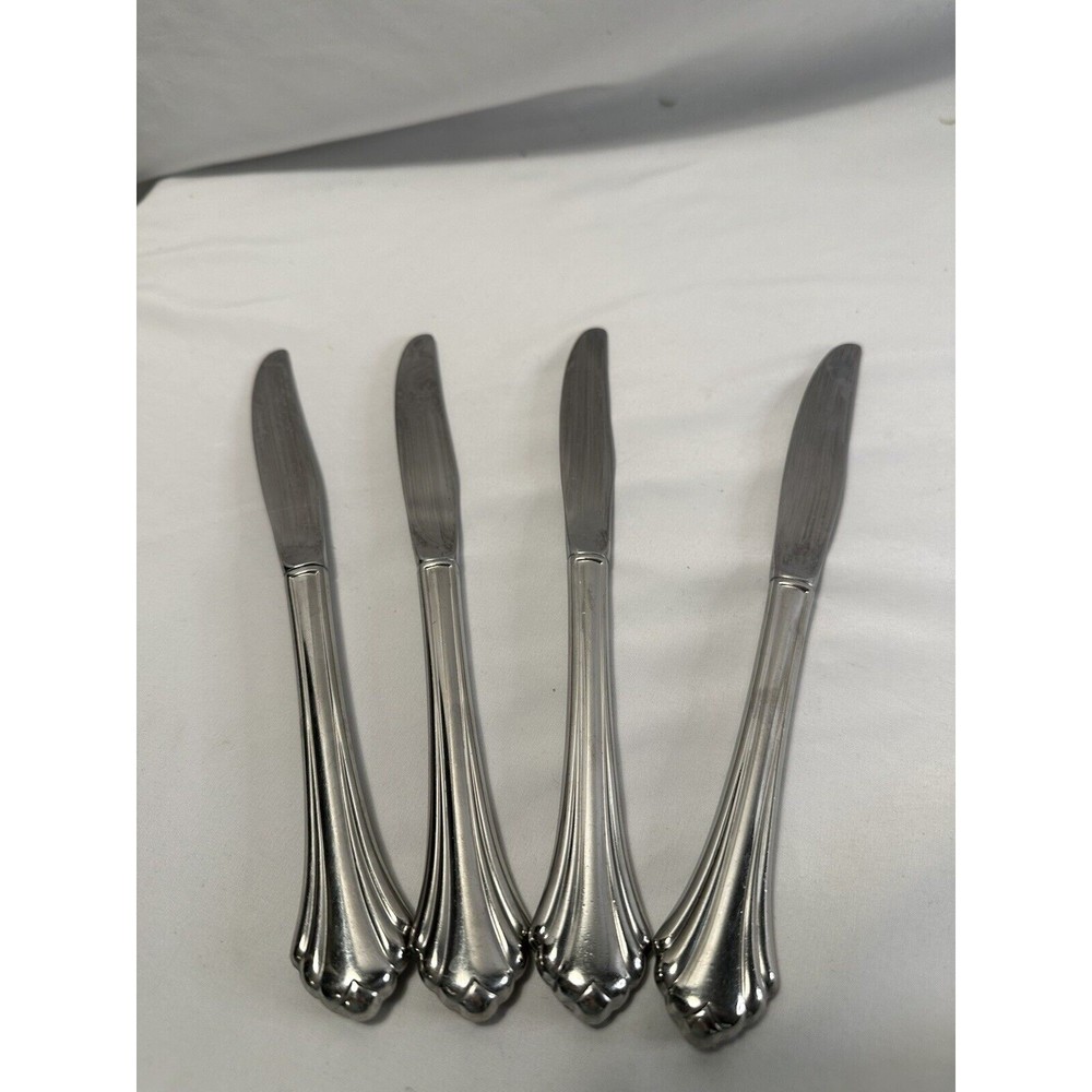 Oneida BANCROFT Stainless Dinner Knives  flatware USA 9" Lot Of 4